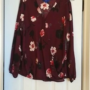 NWT purple flower blouse